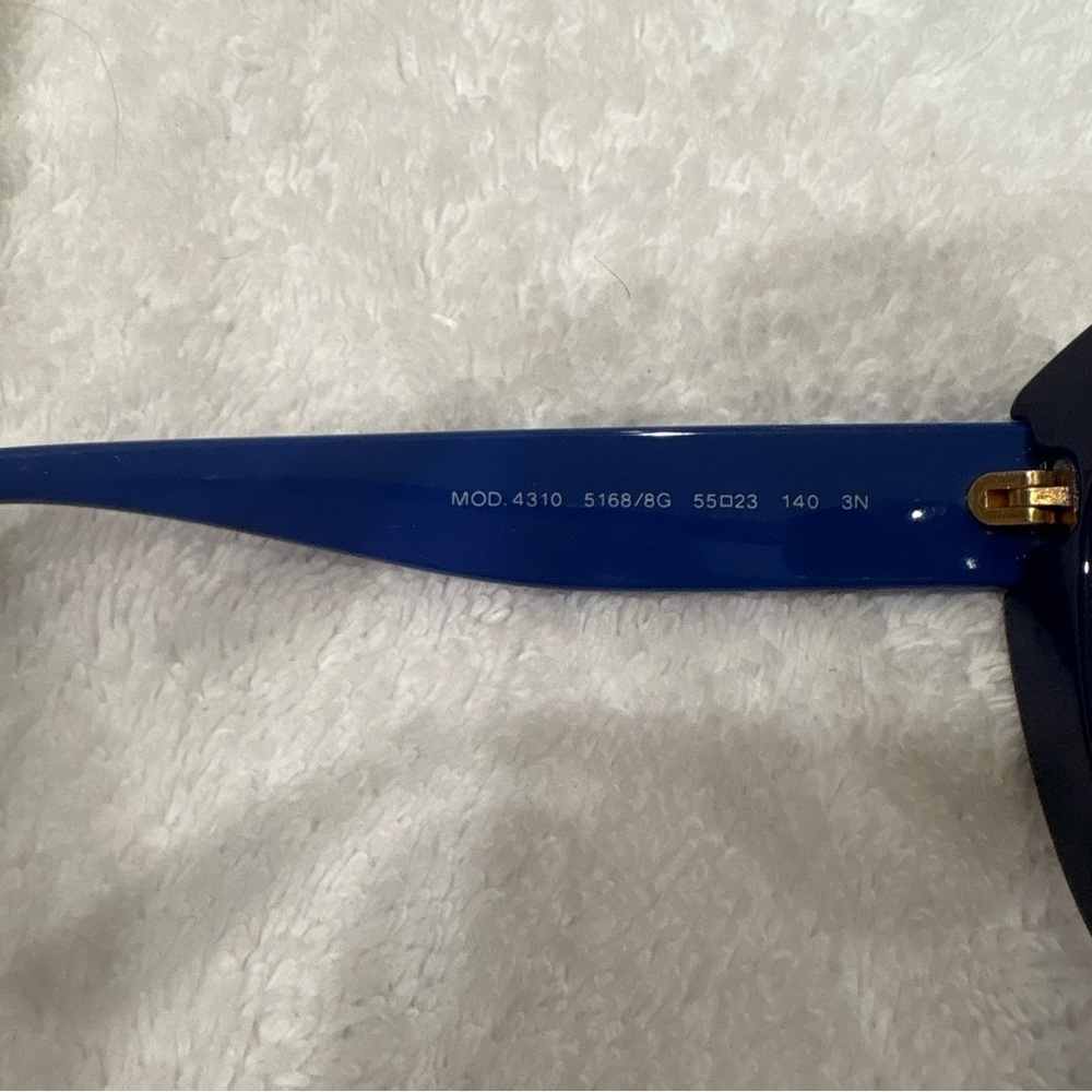 VERSACE Gianni Versace Blue Plastic Oversized Sunglasses - Picture 7 of 16